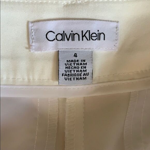 NWT Calvin Klein White Cargo Pants Size 4 - Picture 11 of 14